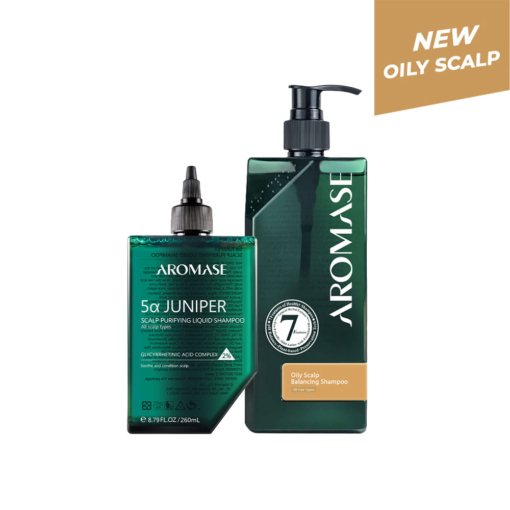 AROMASE Oily Scalp Balancing 2-Step Set (Large)