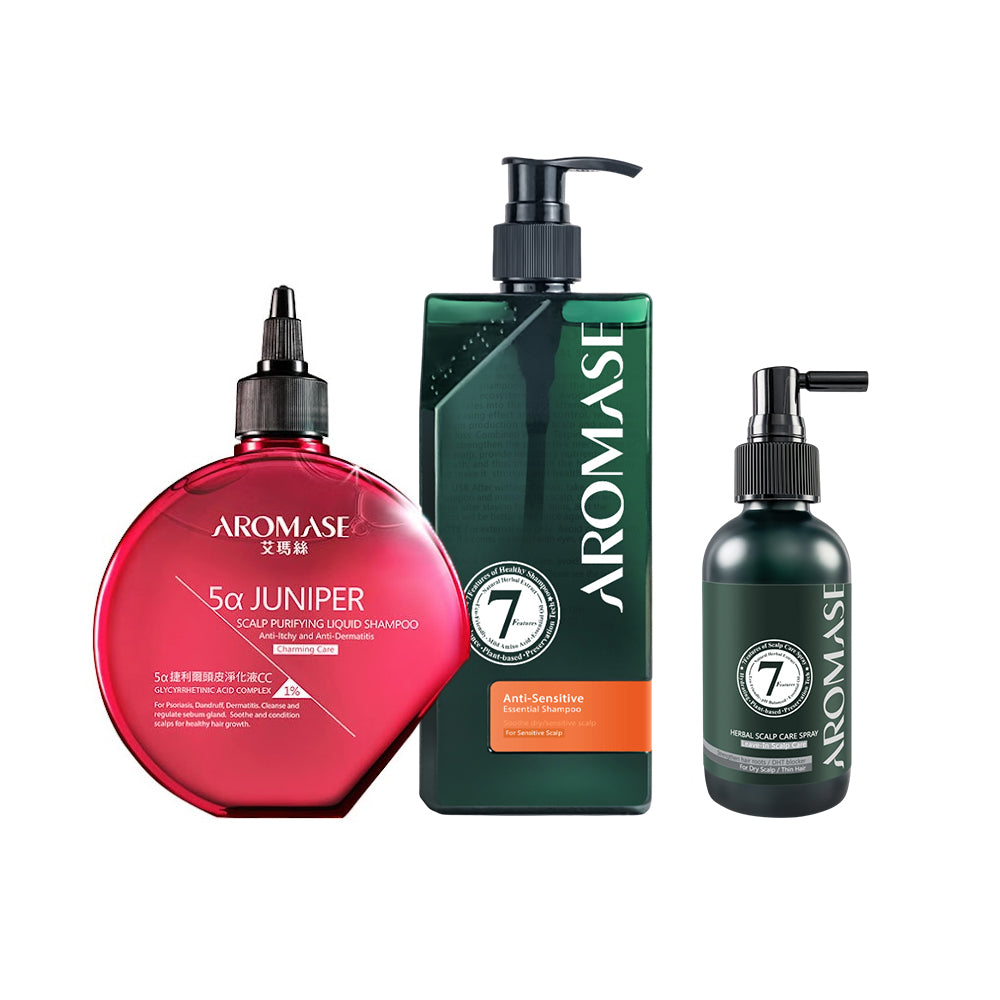 Aromase Charming Dry & Flacky Scalp 3-Step Set (Large)